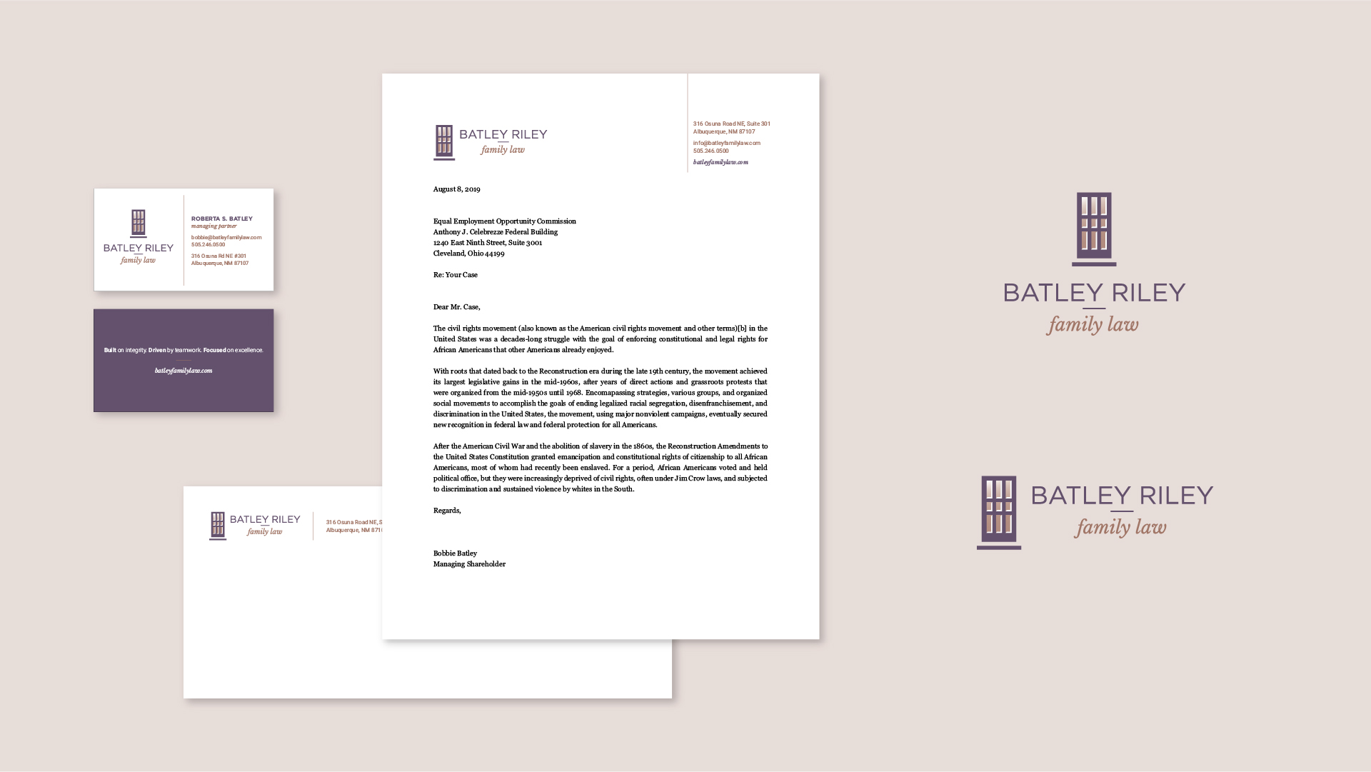 Brand identity for family law firm